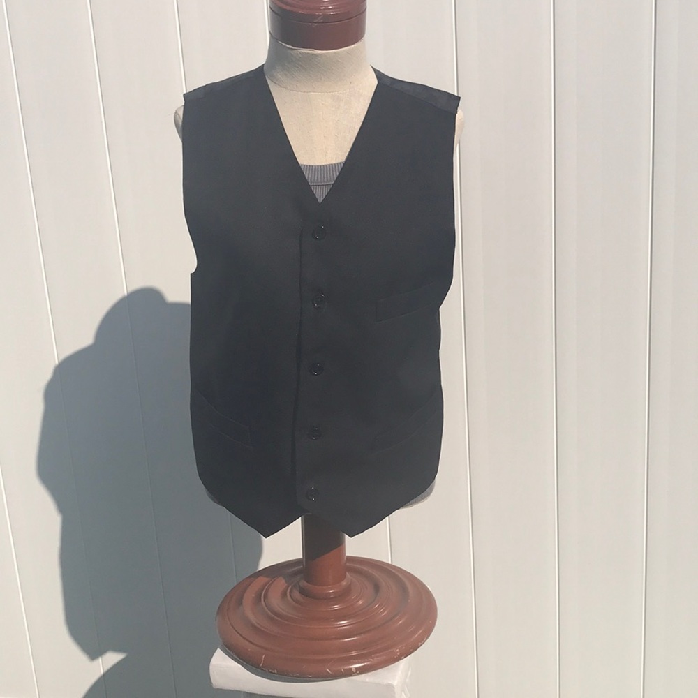Men's Classic Black Button-Front Vest